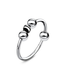 Triple Rock Balls Silver Nose Ring NSKR-56